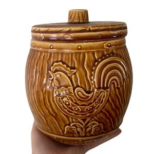 1980’s Vintage Rooster Cookie Jar Ceramic